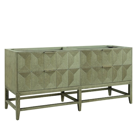 James Martin Vanities Emmeline 72in Double Vanity Cabinet, Pebble Oak D100-V72-M-PBO